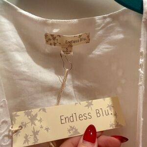Endless Blu White Women's Blouse